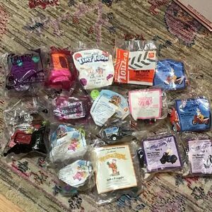 Vintage Happy meal toys, including Snoopy red Baron,Furby, my little pony and re